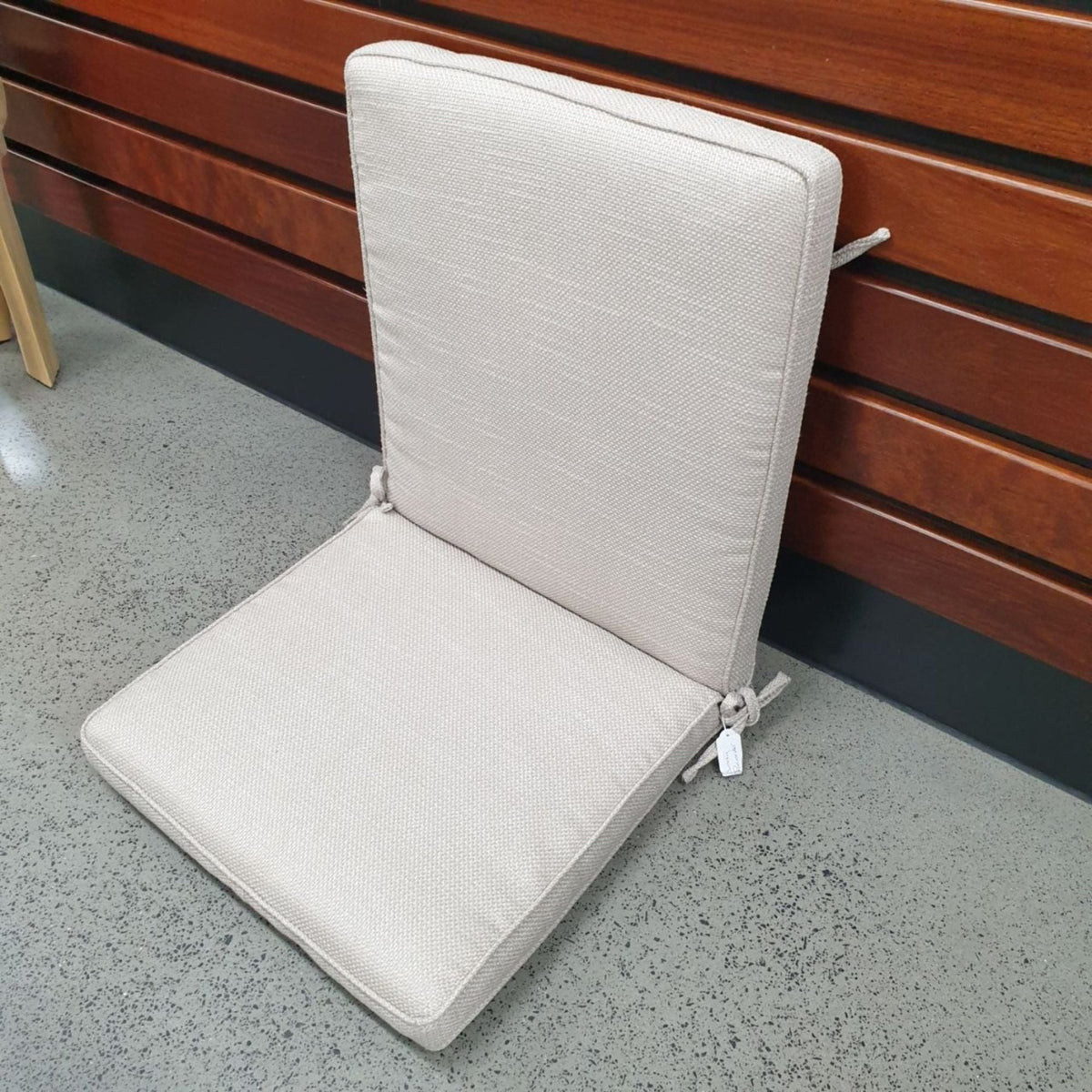 East India Teak Highback Chair Cushion - Wheat - Lume Outdoor Living