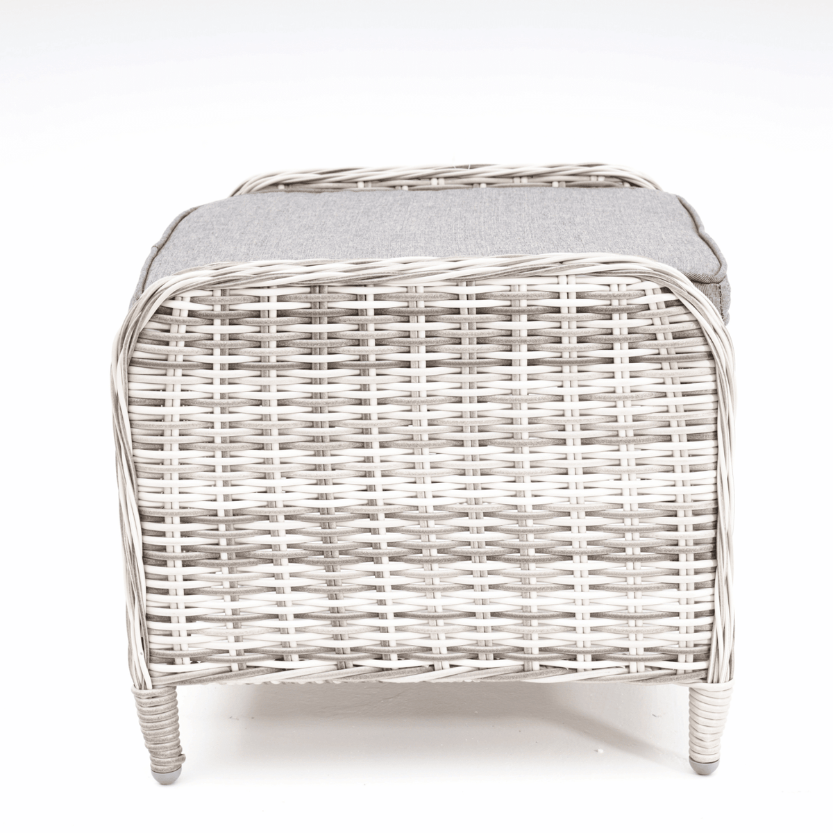 Eldorado Footstool - Zen White/Grey - Lume Outdoor Living