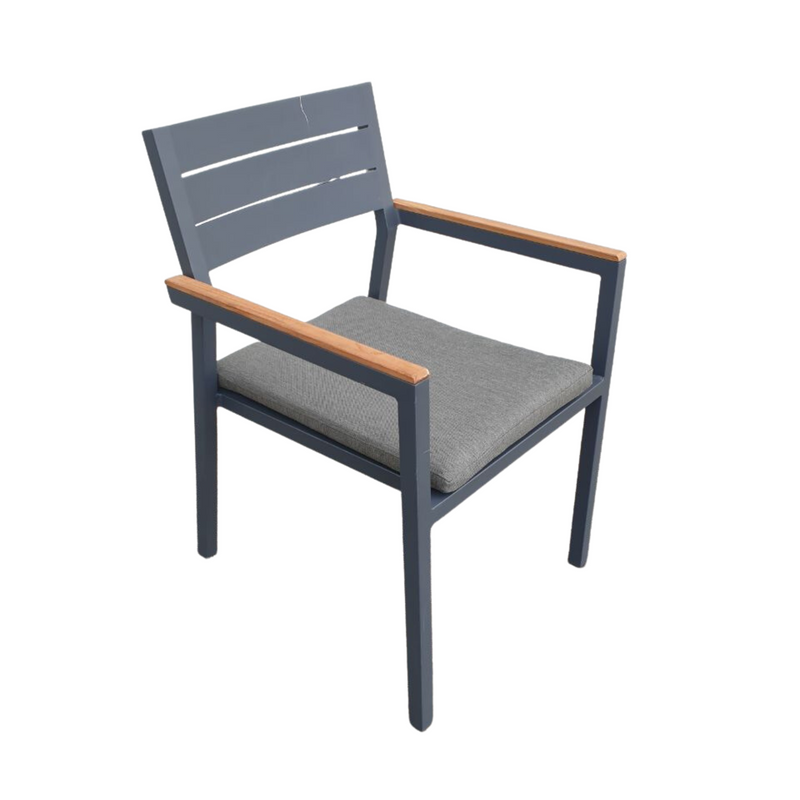 Essex outdoor dining chair - grey