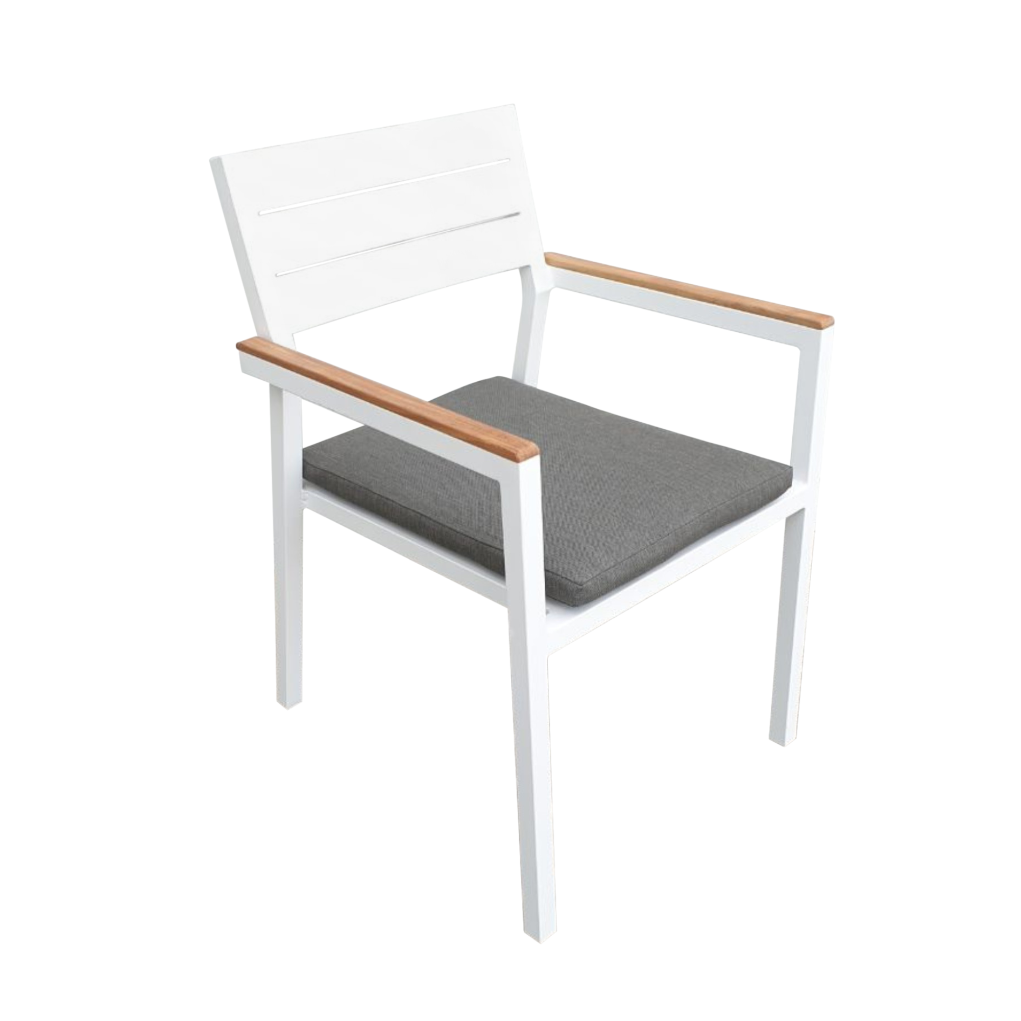 Essex outdoor dining chair - white