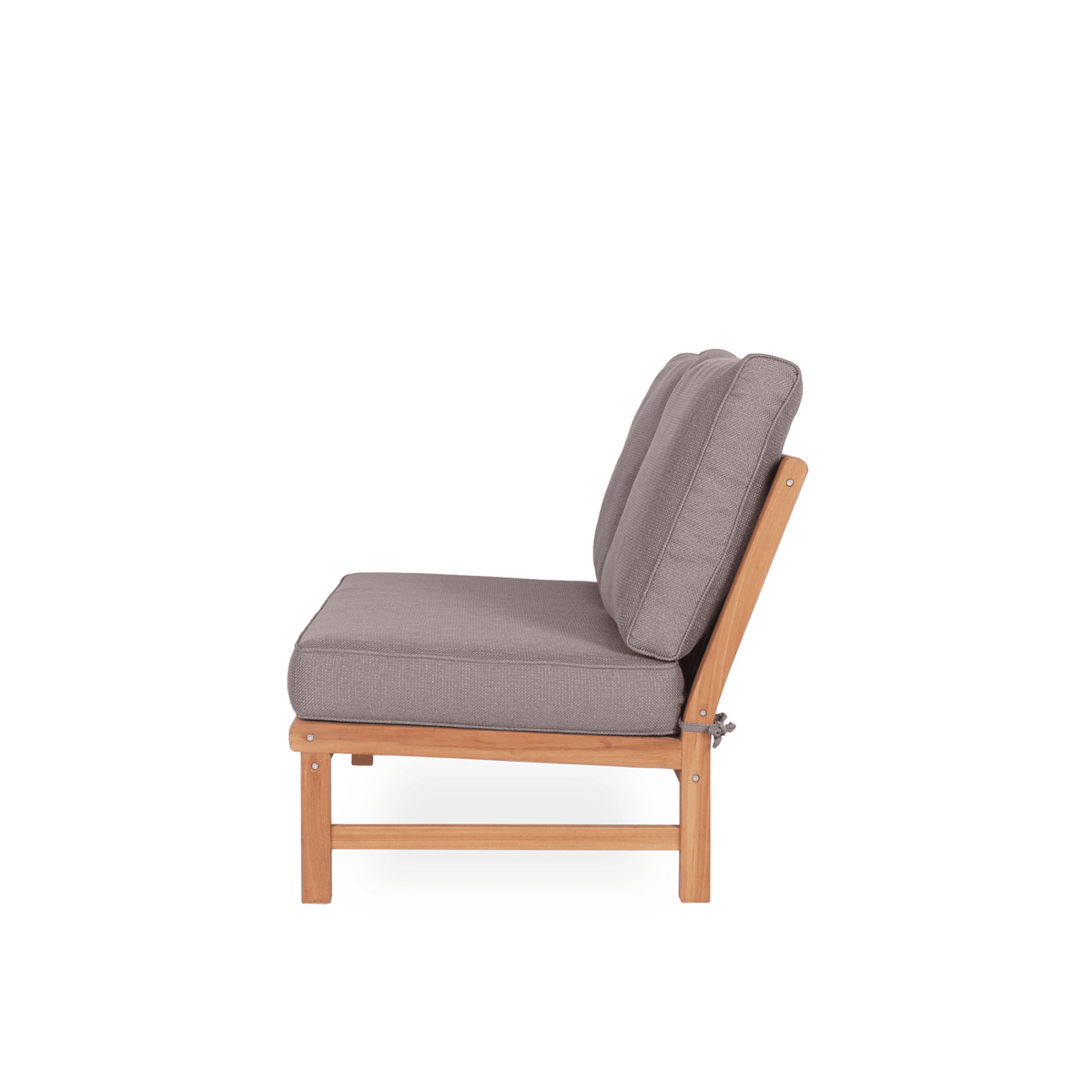 Fiji Modular 2-seater Lounge Chair - Teak/Dove - Lume Outdoor Living
