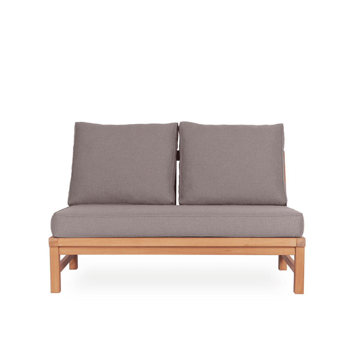 Fiji Modular 2-seater Lounge Chair - Teak/Dove - Lume Outdoor Living