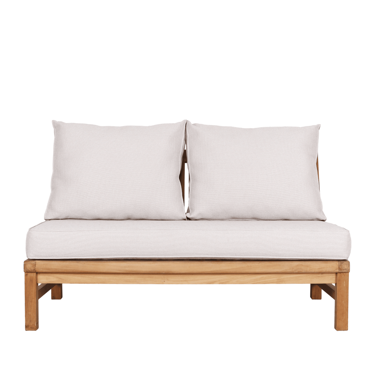 Fiji Modular 2-seater Lounge Chair - Teak/Wheat - Lume Outdoor Living