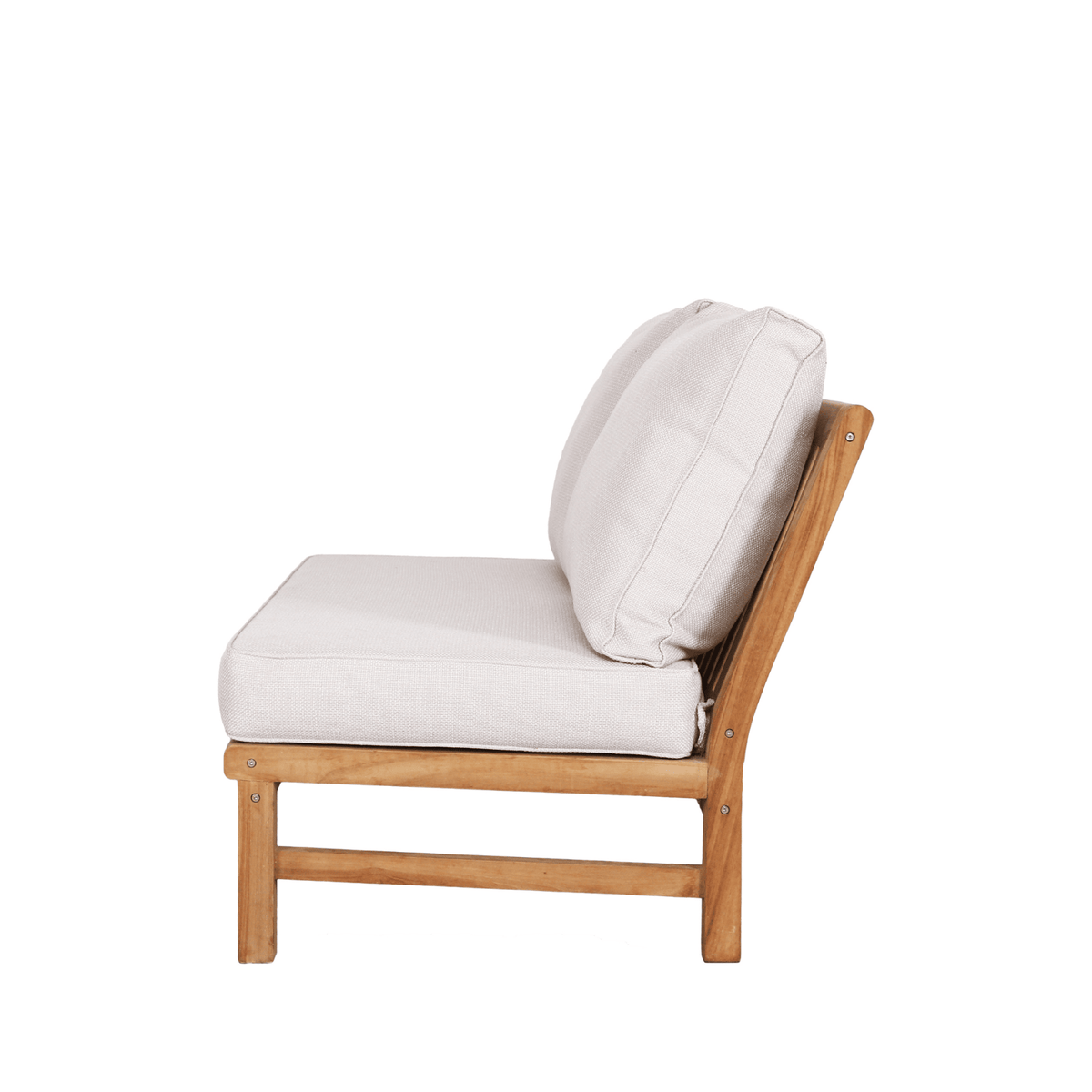 Fiji Modular 2-seater Lounge Chair - Teak/Wheat - Lume Outdoor Living