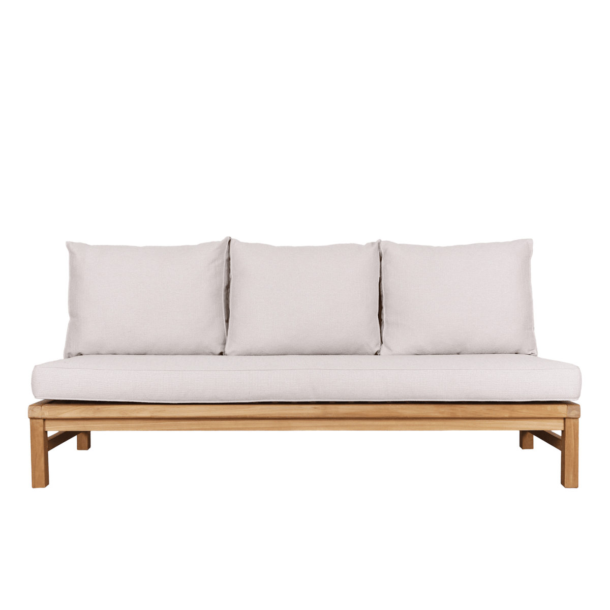 Fiji Modular 3-seater Lounge Chair - Teak/Wheat - Lume Outdoor Living