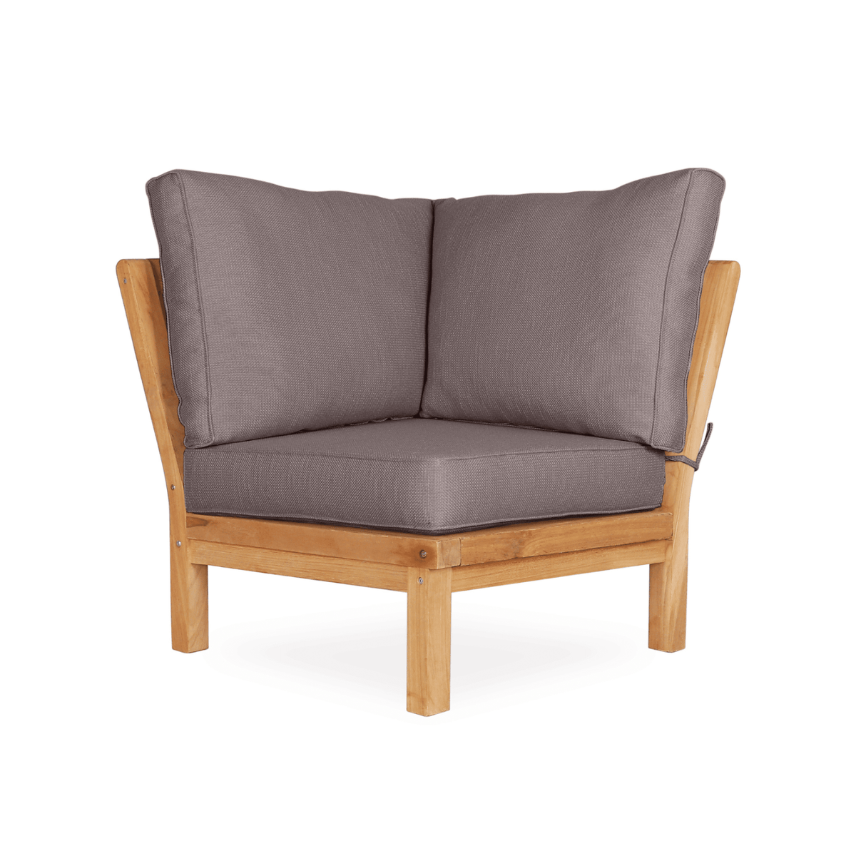 Fiji Modular 4pce Corner Lounge Setting with 2-seater - Teak/Dove - Lume Outdoor Living
