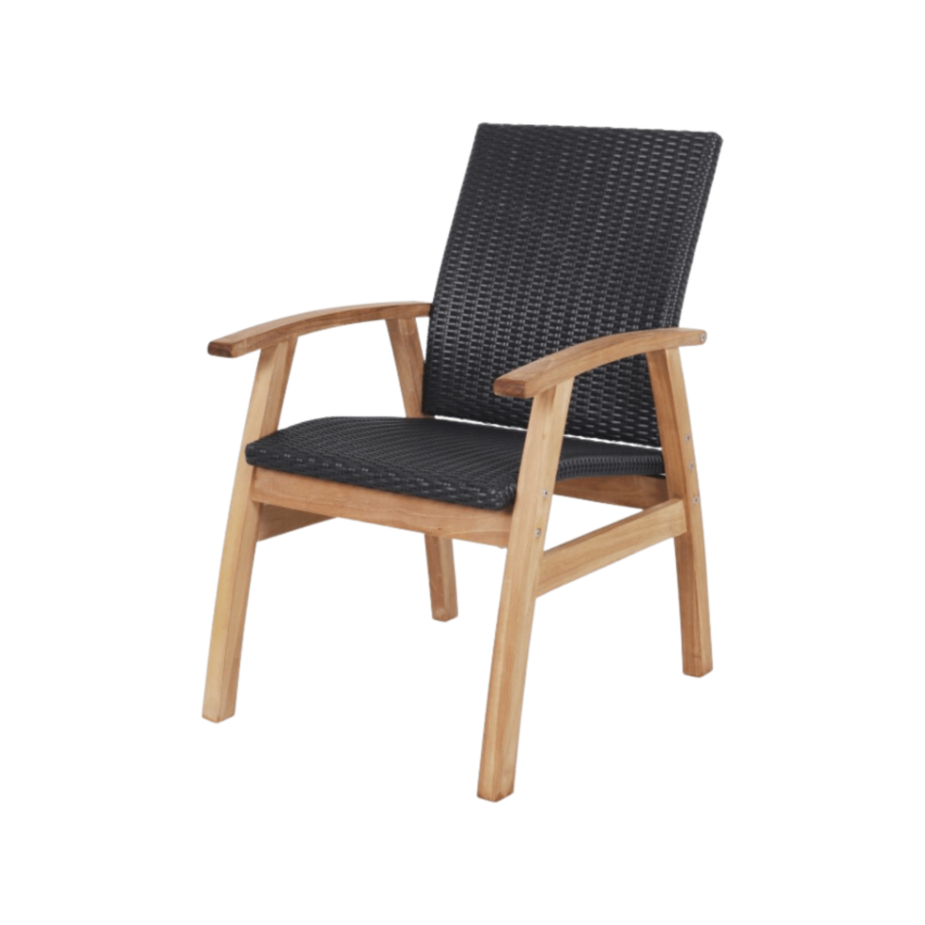 Flinders teak and wicker outdoor dining chair - 3 wicker options - Lume Outdoor Living