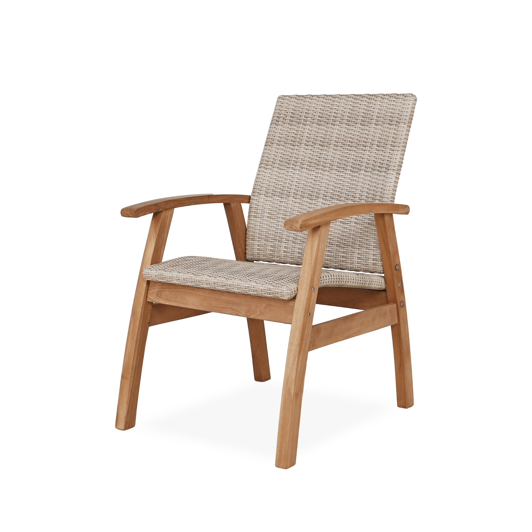 Flinders teak and wicker outdoor dining chair - 3 wicker options - Lume Outdoor Living