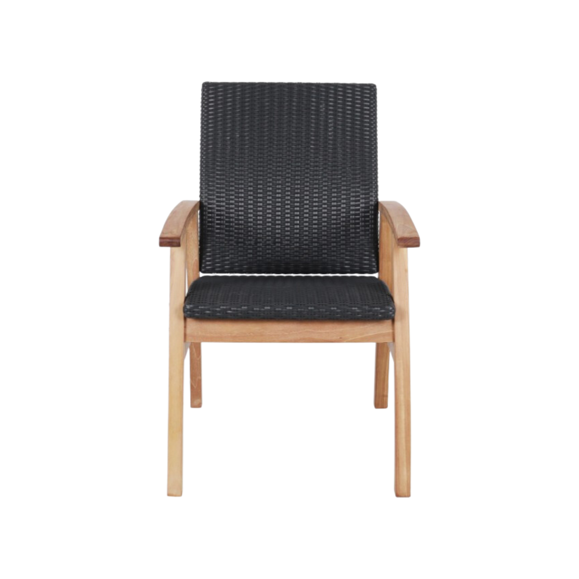 Flinders teak and wicker outdoor dining chair - 3 wicker options