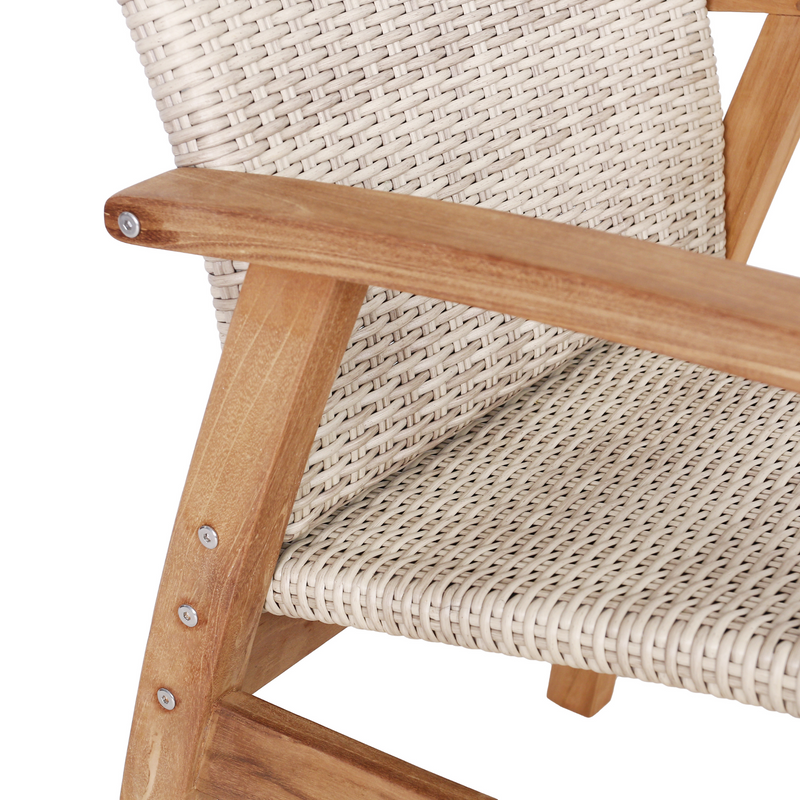 Flinders teak and wicker outdoor dining chair - 3 wicker options