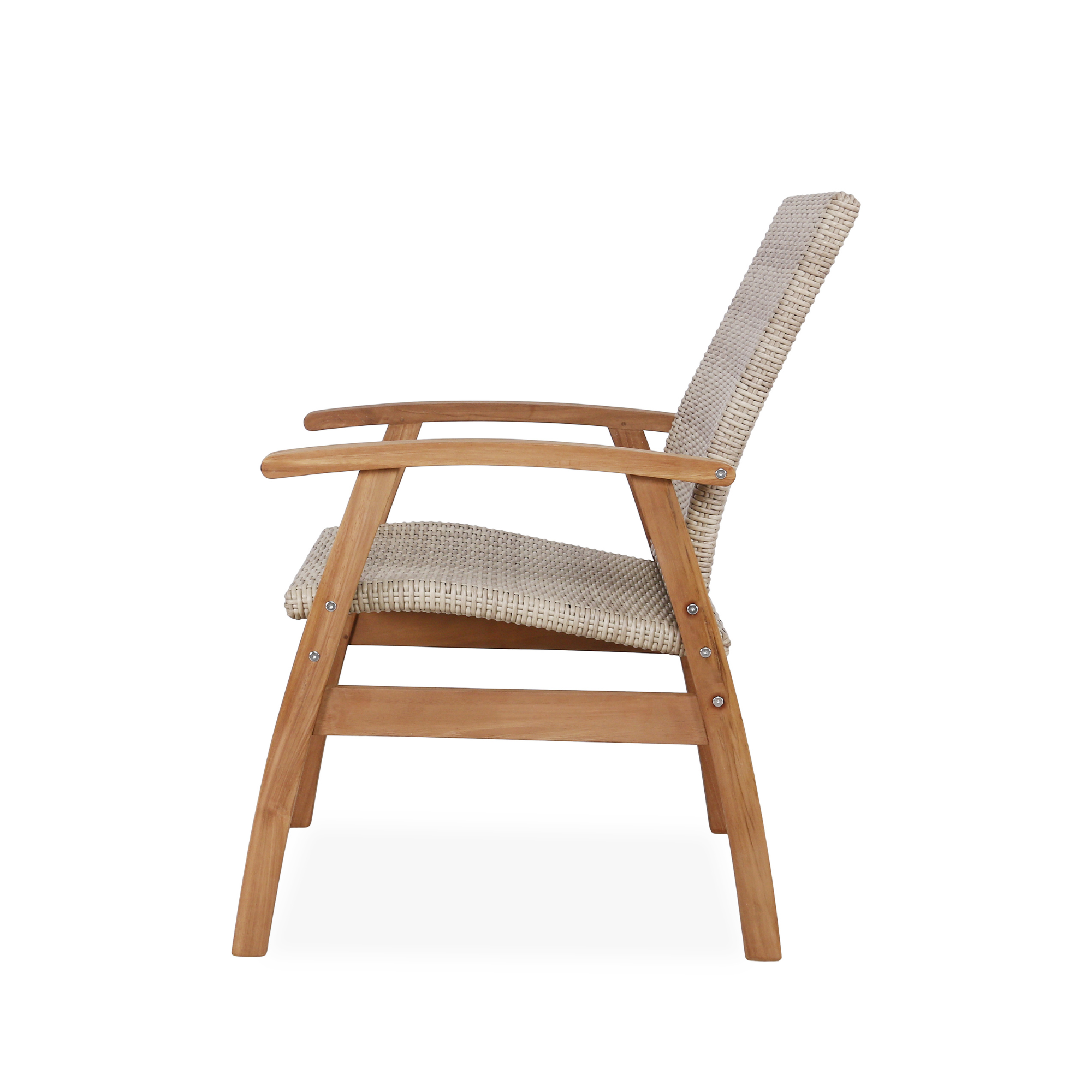 Flinders teak and wicker outdoor dining chair - 3 wicker options