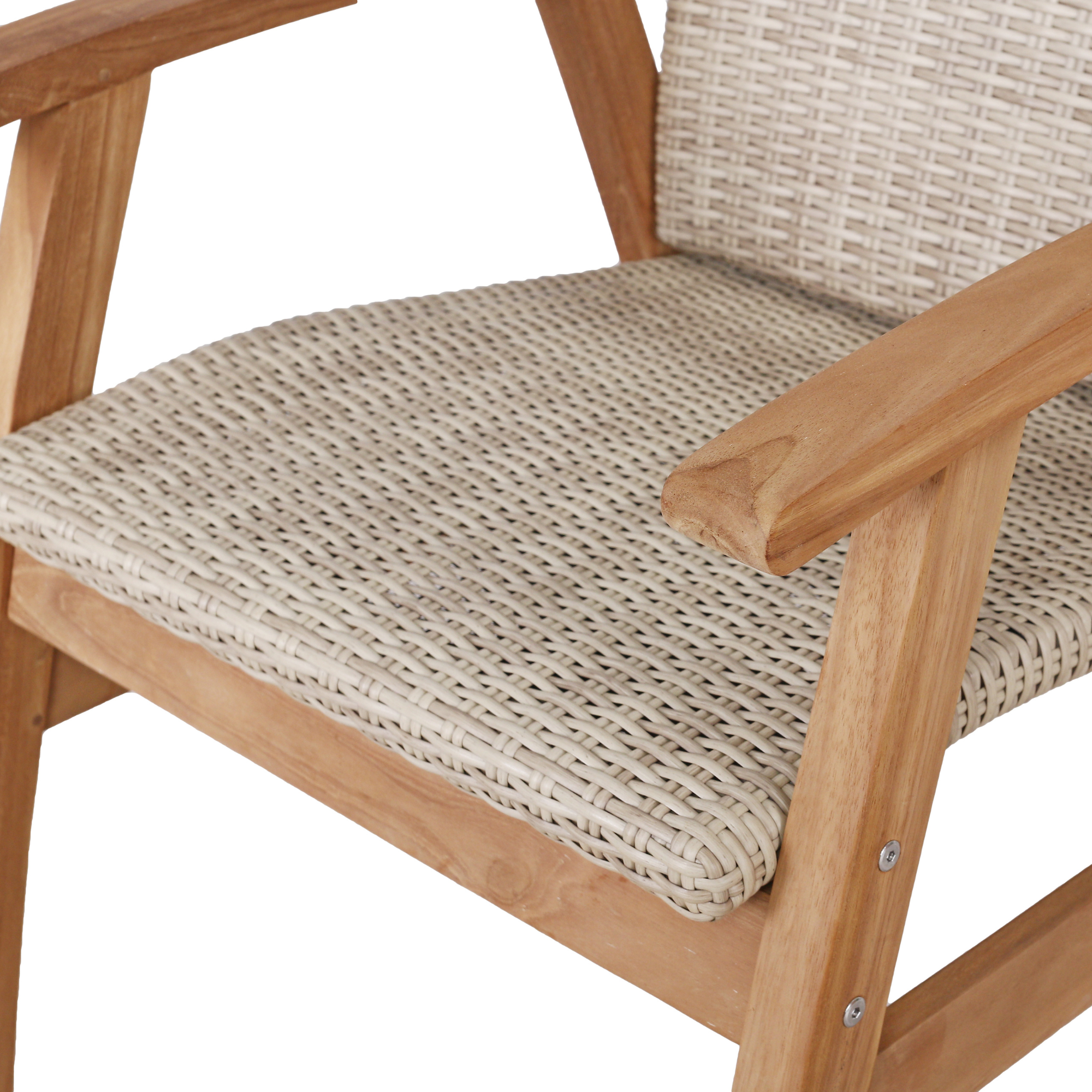 Flinders teak and wicker outdoor dining chair - 3 wicker options