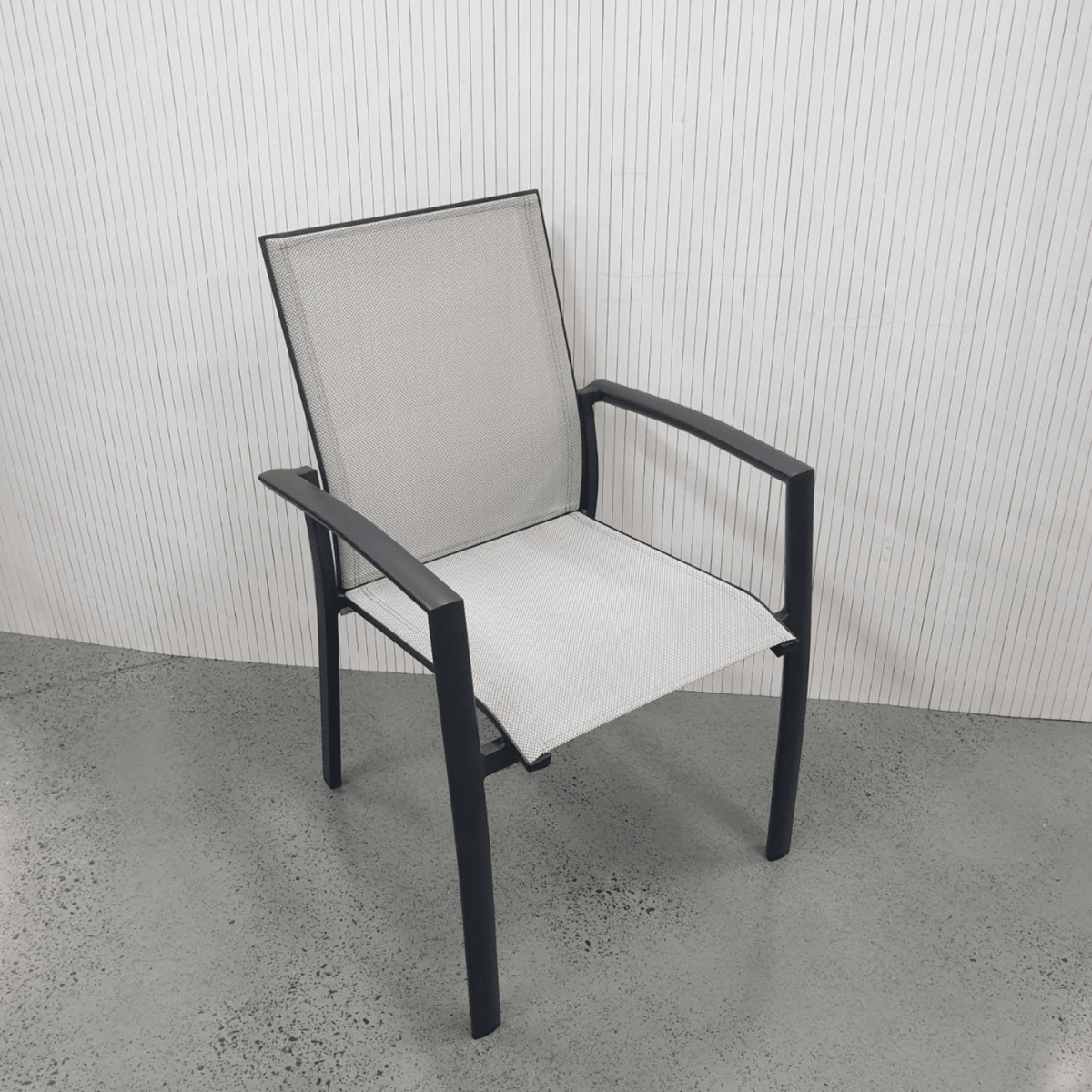 Florida Dining Chair - Charcoal/Beige - Lume Outdoor Living
