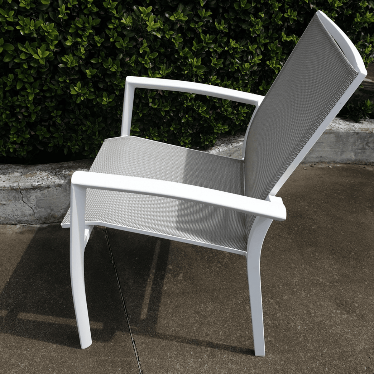 Florida Dining Chair - White/Beige - Lume Outdoor Living