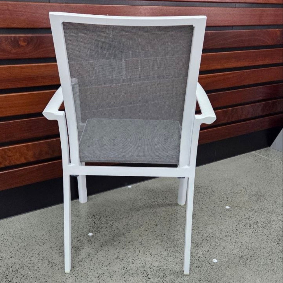 Florida Dining Chair - White/Charcoal - Lume Outdoor Living
