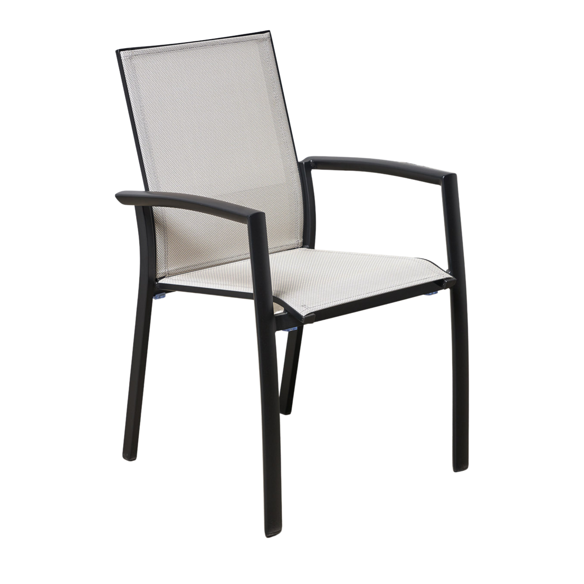 Florida Aluminium Outdoor Dining Chair - Black/beige