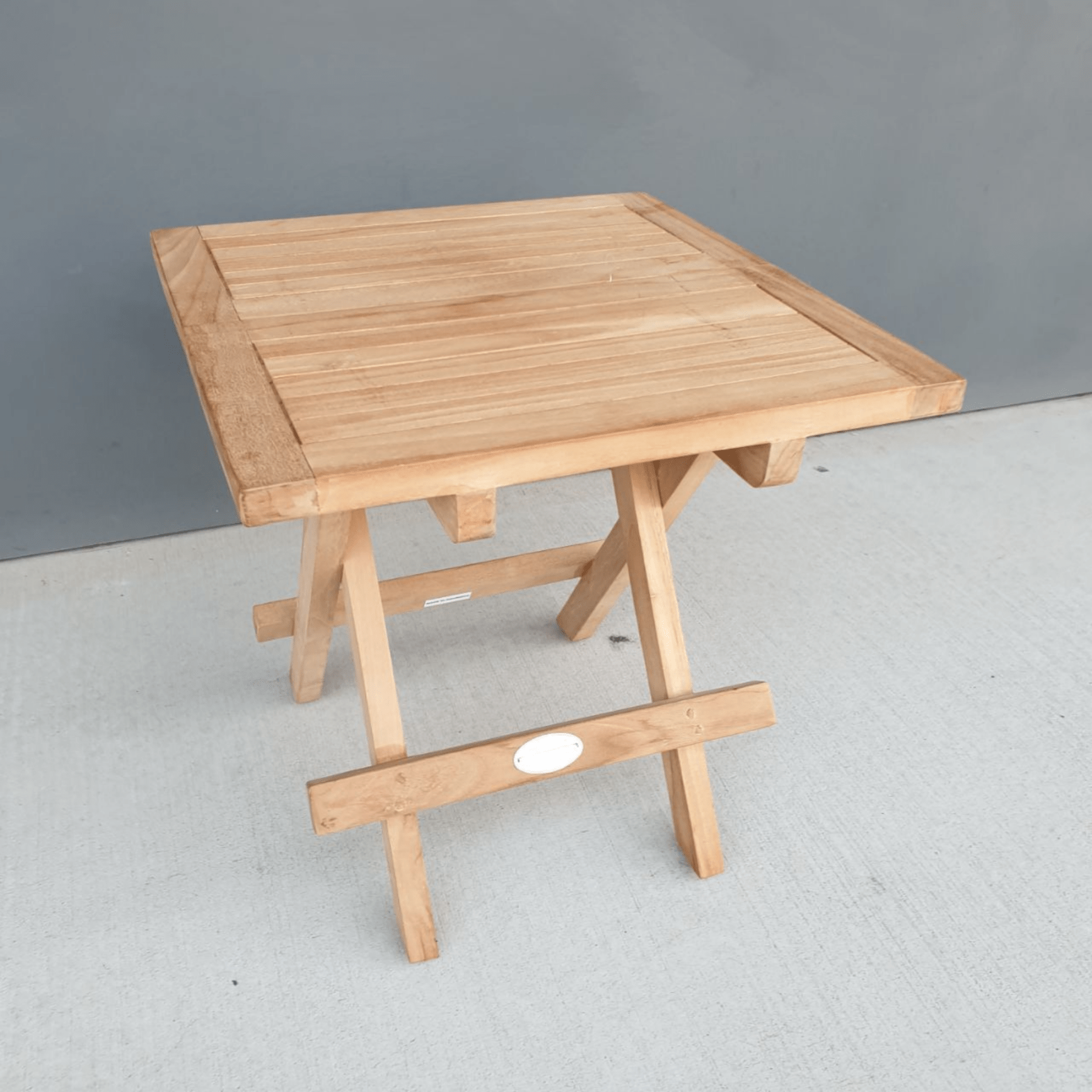 Folding teak picnic side table - Lume Outdoor Living