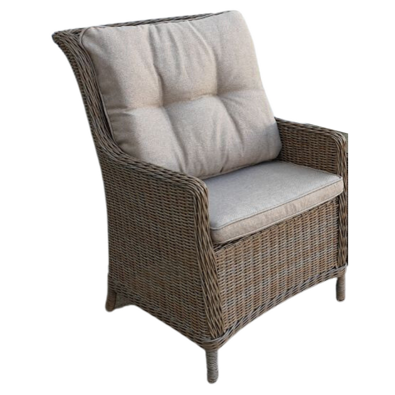 Foundation wicker outdoor dining chair