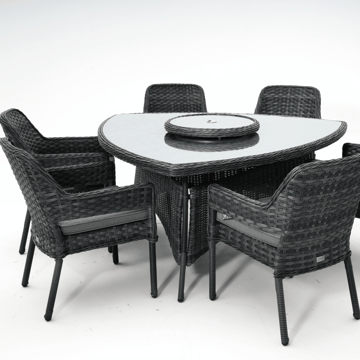 Fremont 160cm 7pce Dining Setting - Castle Grey - Lume Outdoor Living