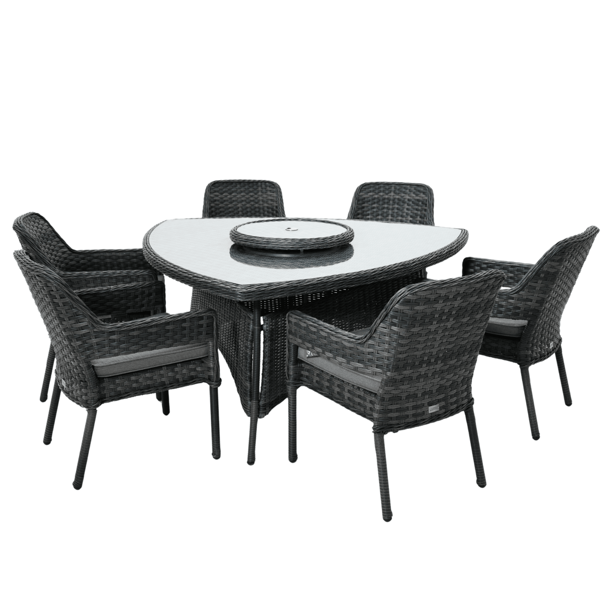 Fremont 160cm 7pce Dining Setting - Castle Grey - Lume Outdoor Living