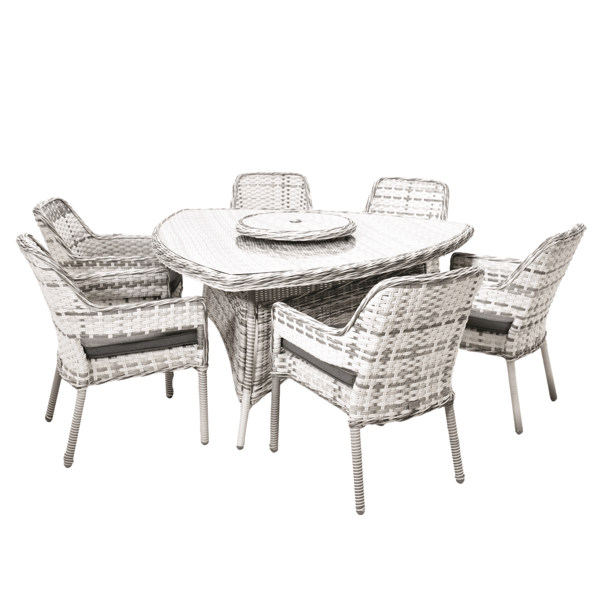 Fremont 160cm 7pce Dining Setting - Zen White - Lume Outdoor Living