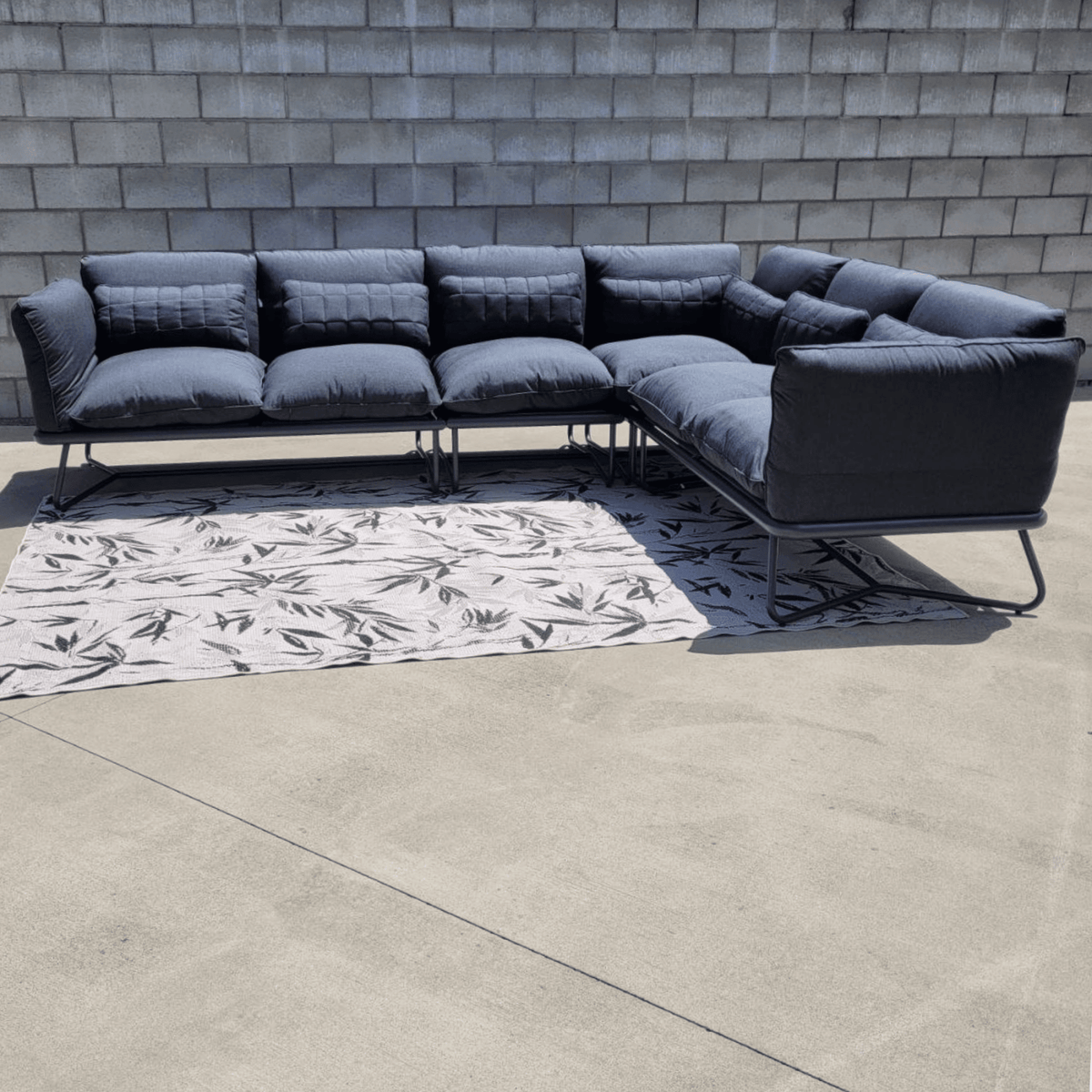 Gentle Sunbrella Upholstered Corner Lounge Setting - Lume Outdoor Living