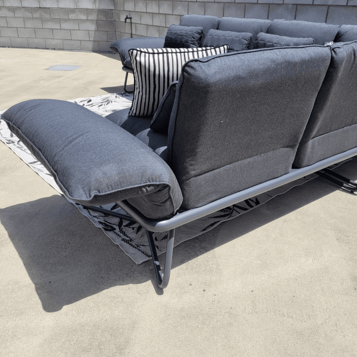 Gentle Sunbrella Upholstered Corner Lounge Setting - Lume Outdoor Living