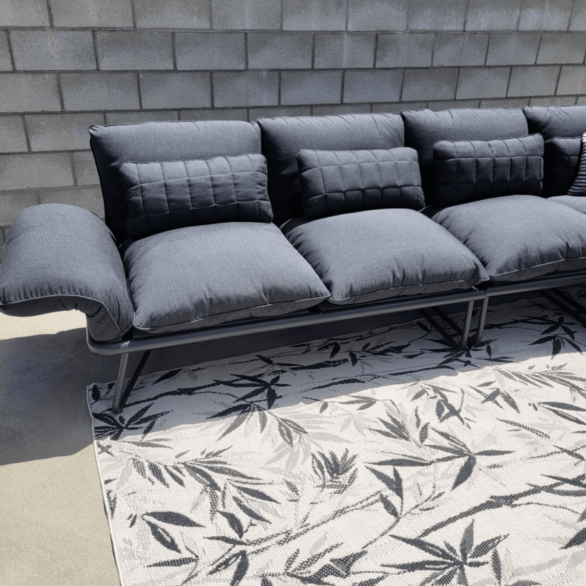 Gentle Sunbrella Upholstered Corner Lounge Setting - Lume Outdoor Living