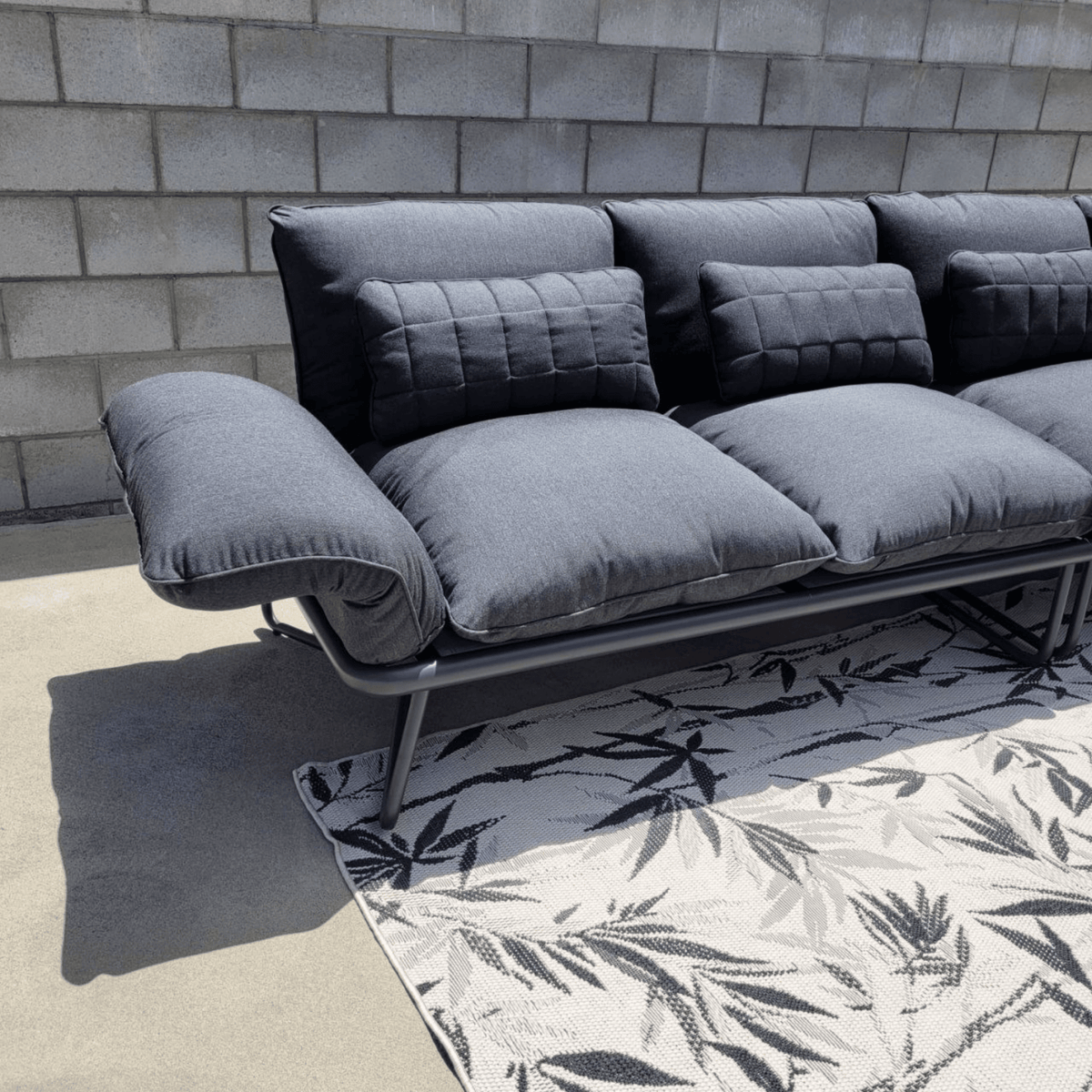 Gentle Sunbrella Upholstered Corner Lounge Setting - Lume Outdoor Living