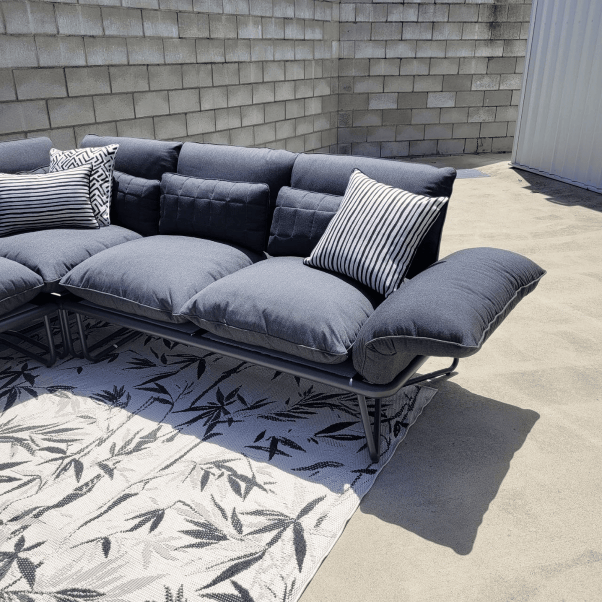 Gentle Sunbrella Upholstered Corner Lounge Setting - Lume Outdoor Living