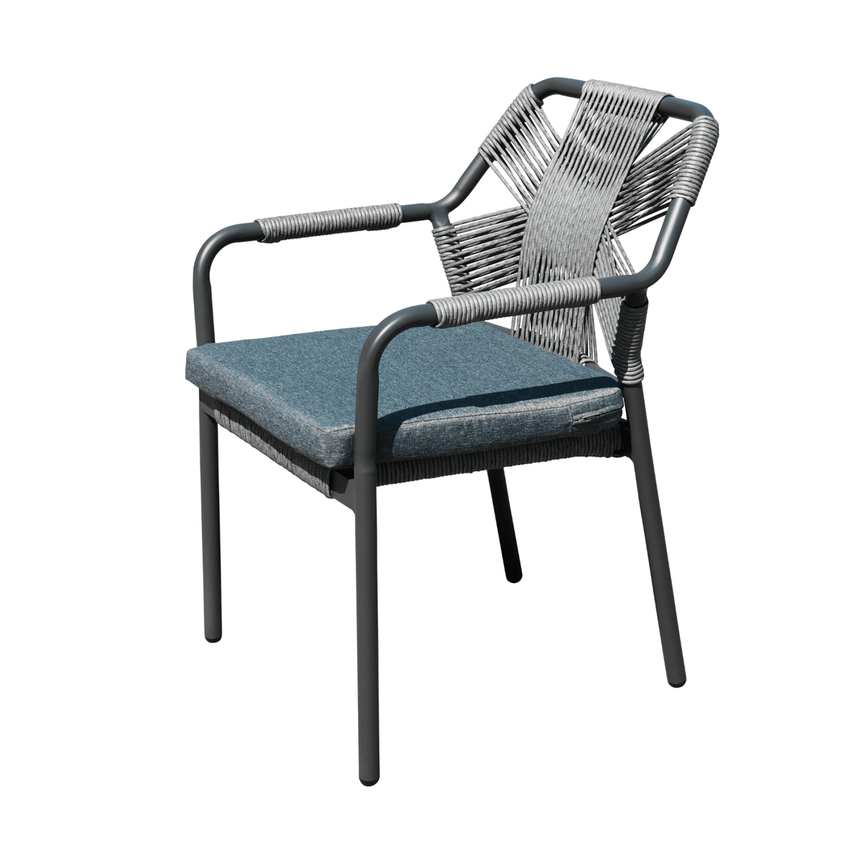 Havana 220x90cm 9pce Dining Setting - Dark Grey - Lume Outdoor Living