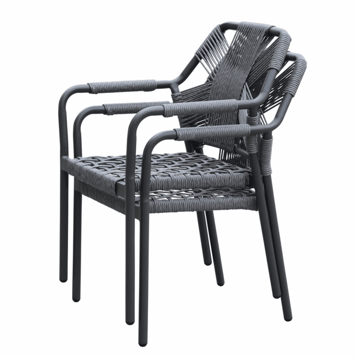 Havana 220x90cm 9pce Dining Setting - Dark Grey - Lume Outdoor Living