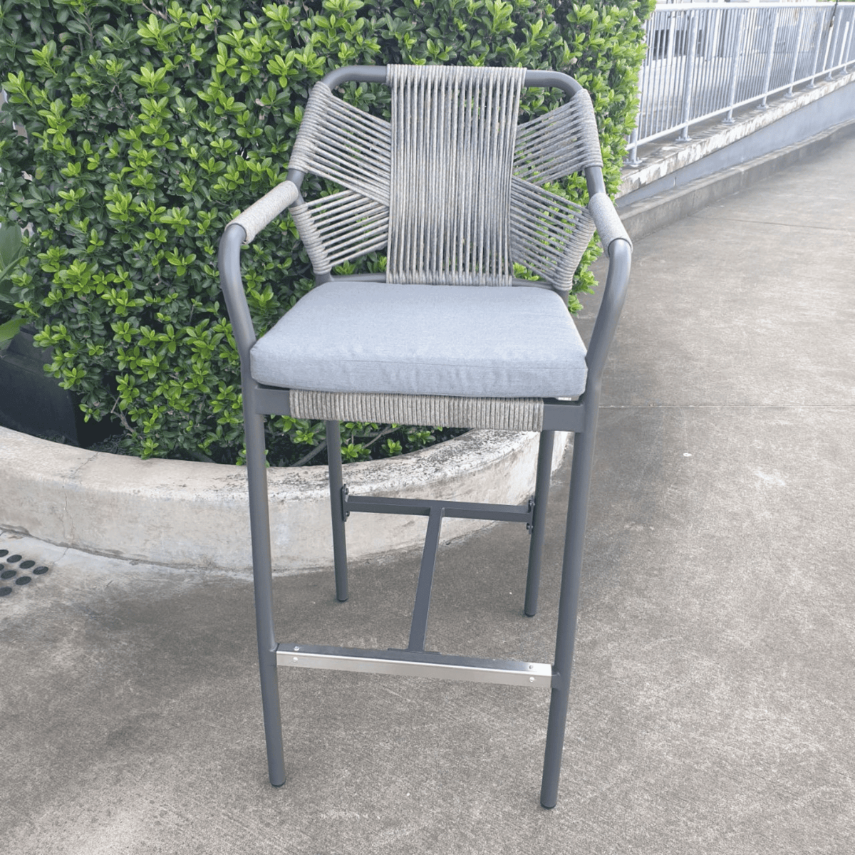 Havana Bar Chair - Charcoal - Lume Outdoor Living