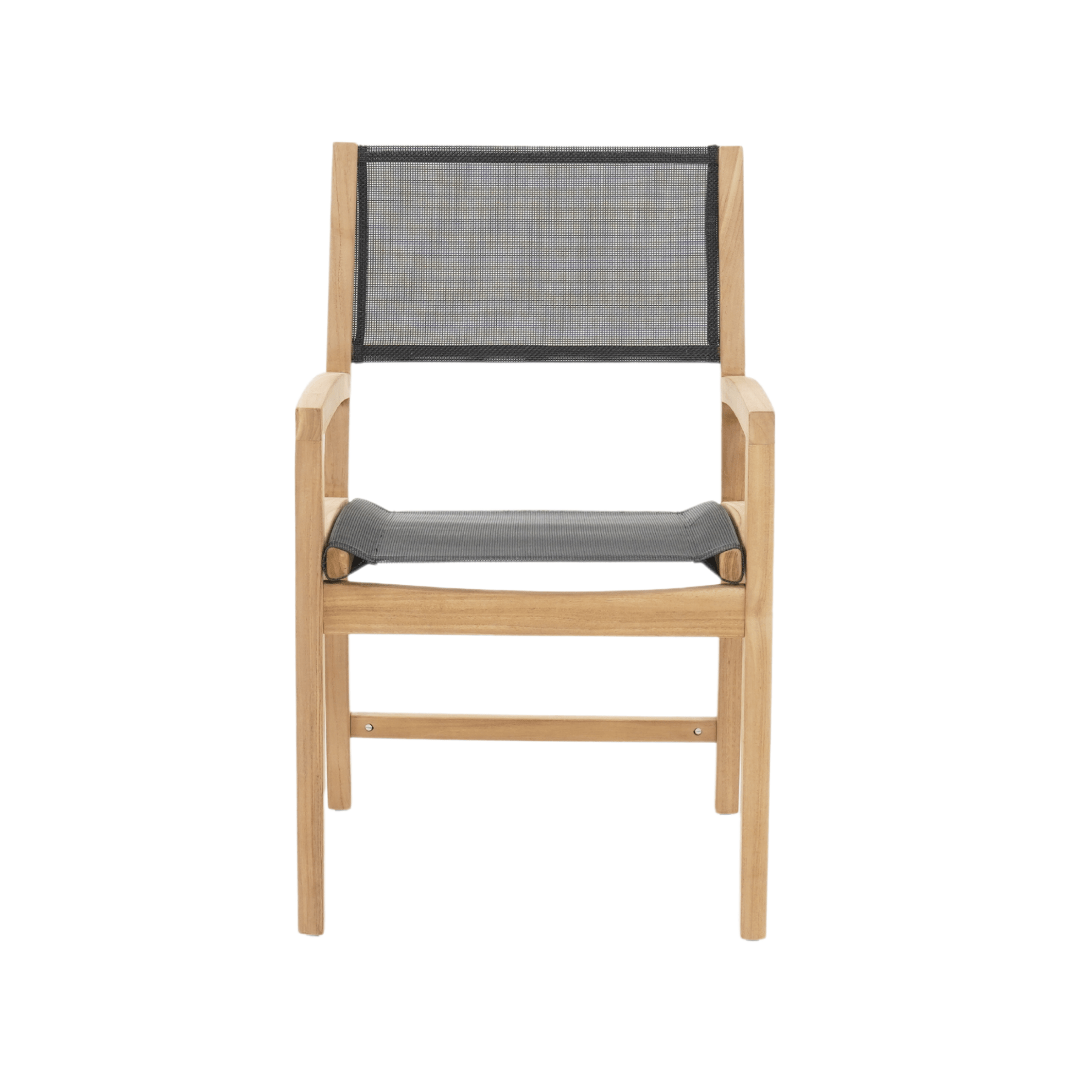 Havana dining chair - teak outdoor dining chair with black slings - 2 ONLY - Lume Outdoor Living