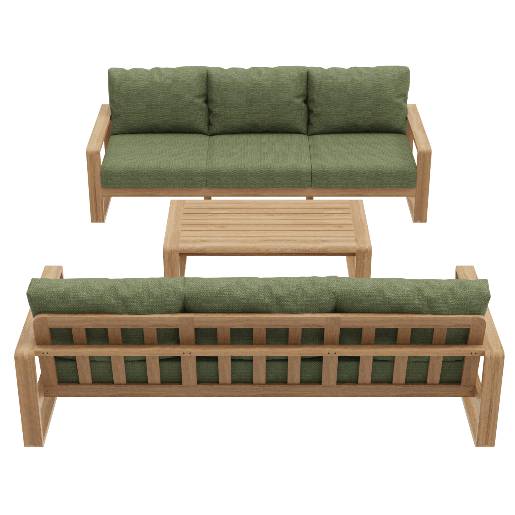 Honolulu 3piece Outdoor Lounge Setting with three - seater - Lume Outdoor Living