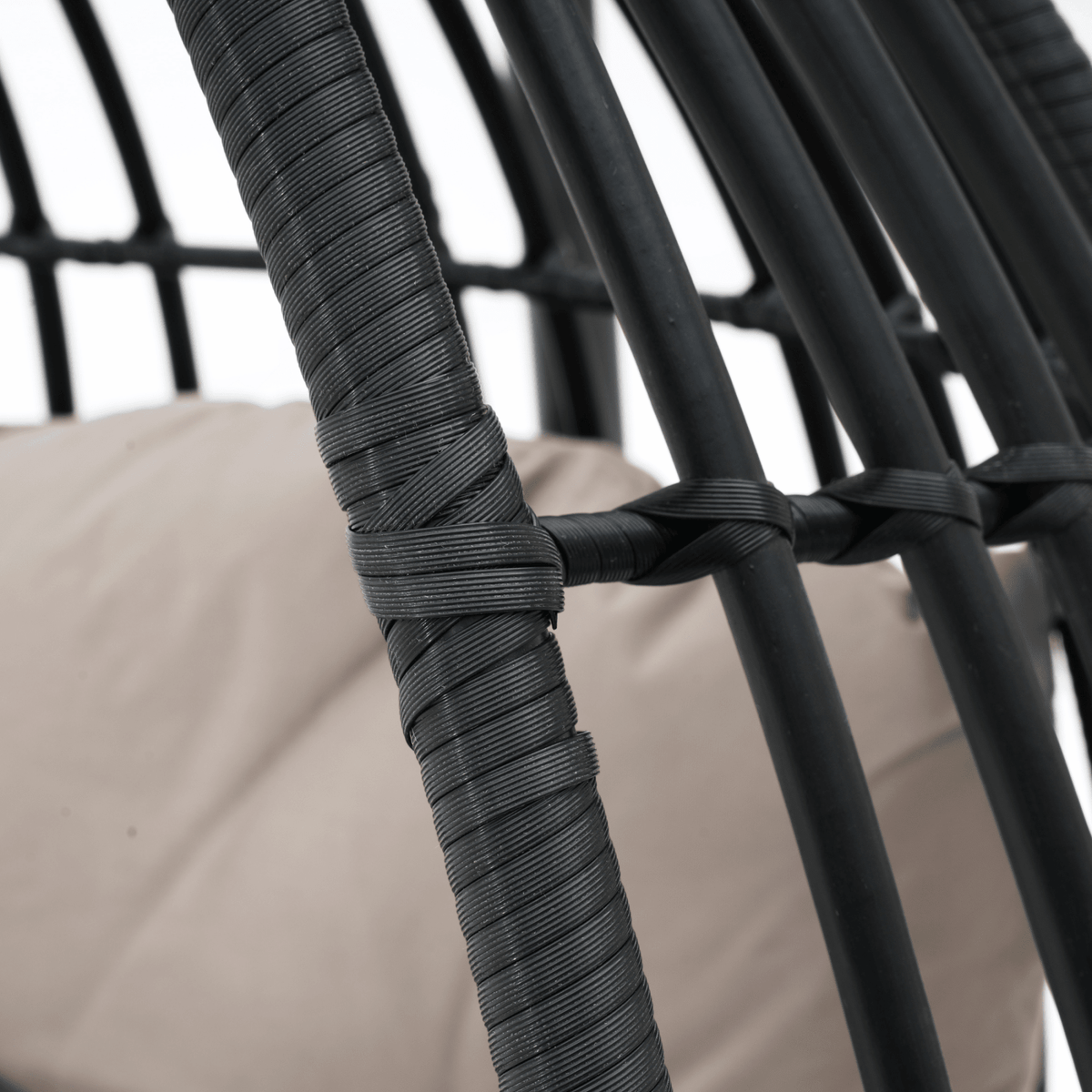 Koala Double Hanging Egg Chair - Black - Lume Outdoor Living