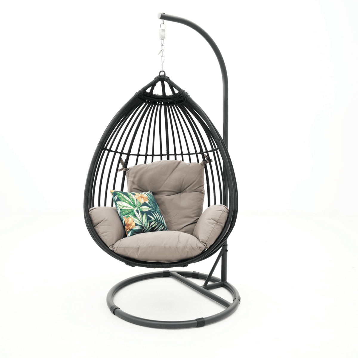 Koala Hanging Egg Chair - Black - Lume Outdoor Living