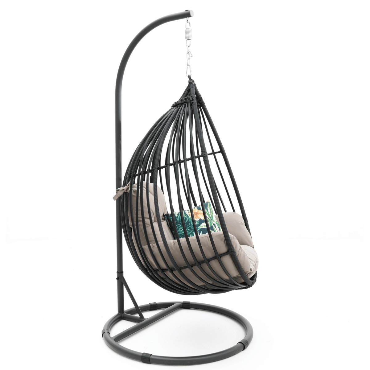 Koala Hanging Egg Chair - Black - Lume Outdoor Living