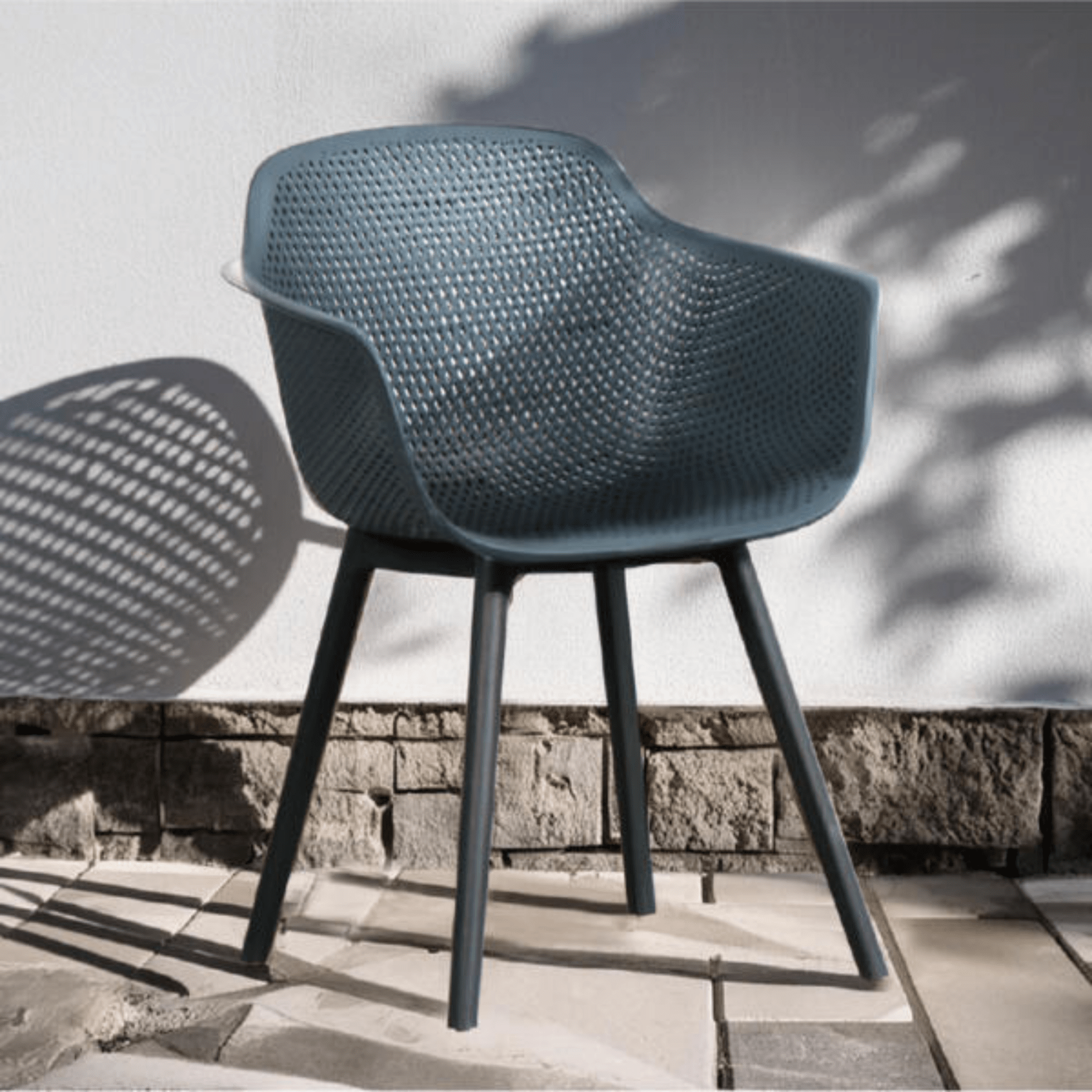 Lilac Jasmine Outdoor Dining Chair - gunmetal - Lume Outdoor Living