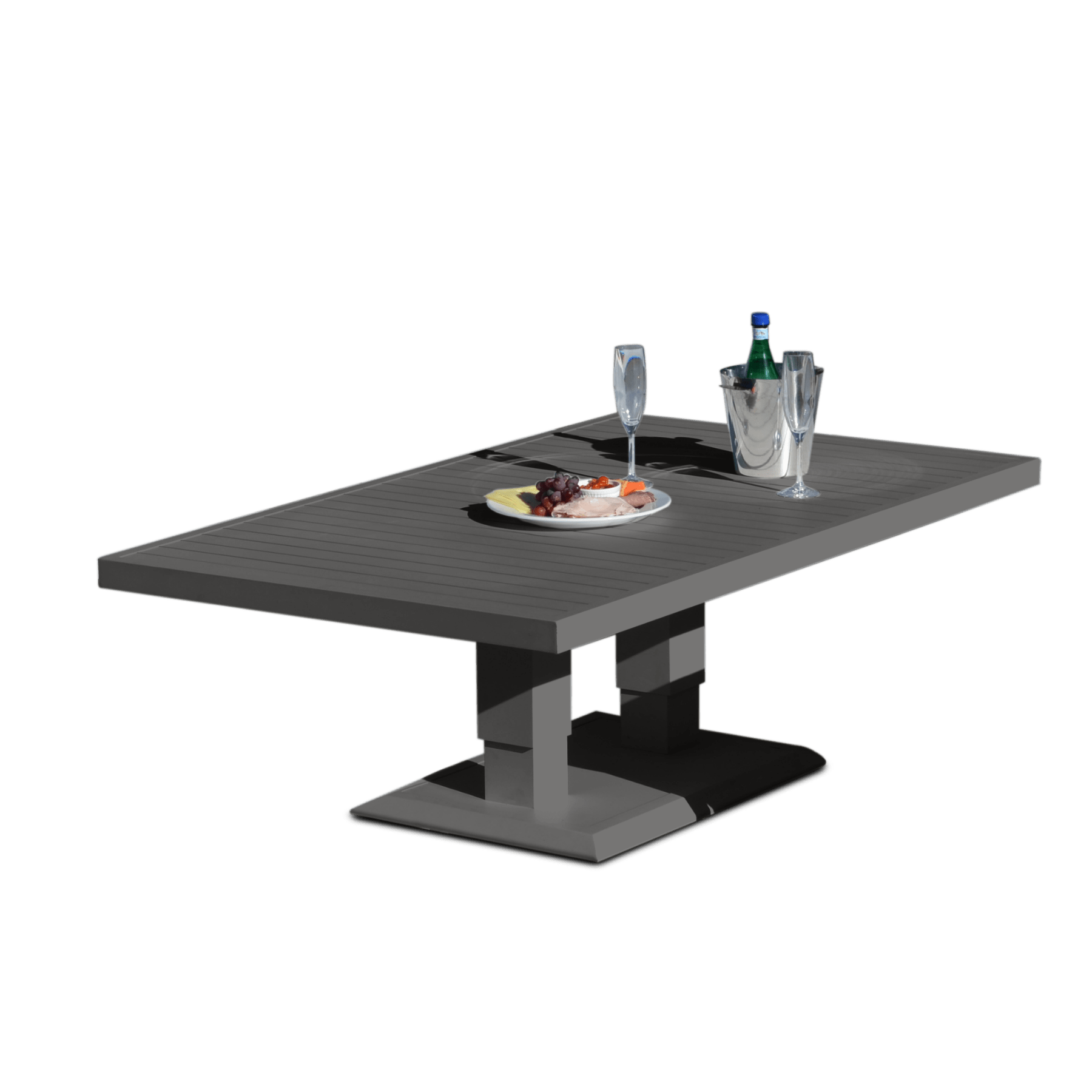 Lindfield Aluminium Easy Lift Table - adjustable coffee table to dining table - Lume Outdoor Living