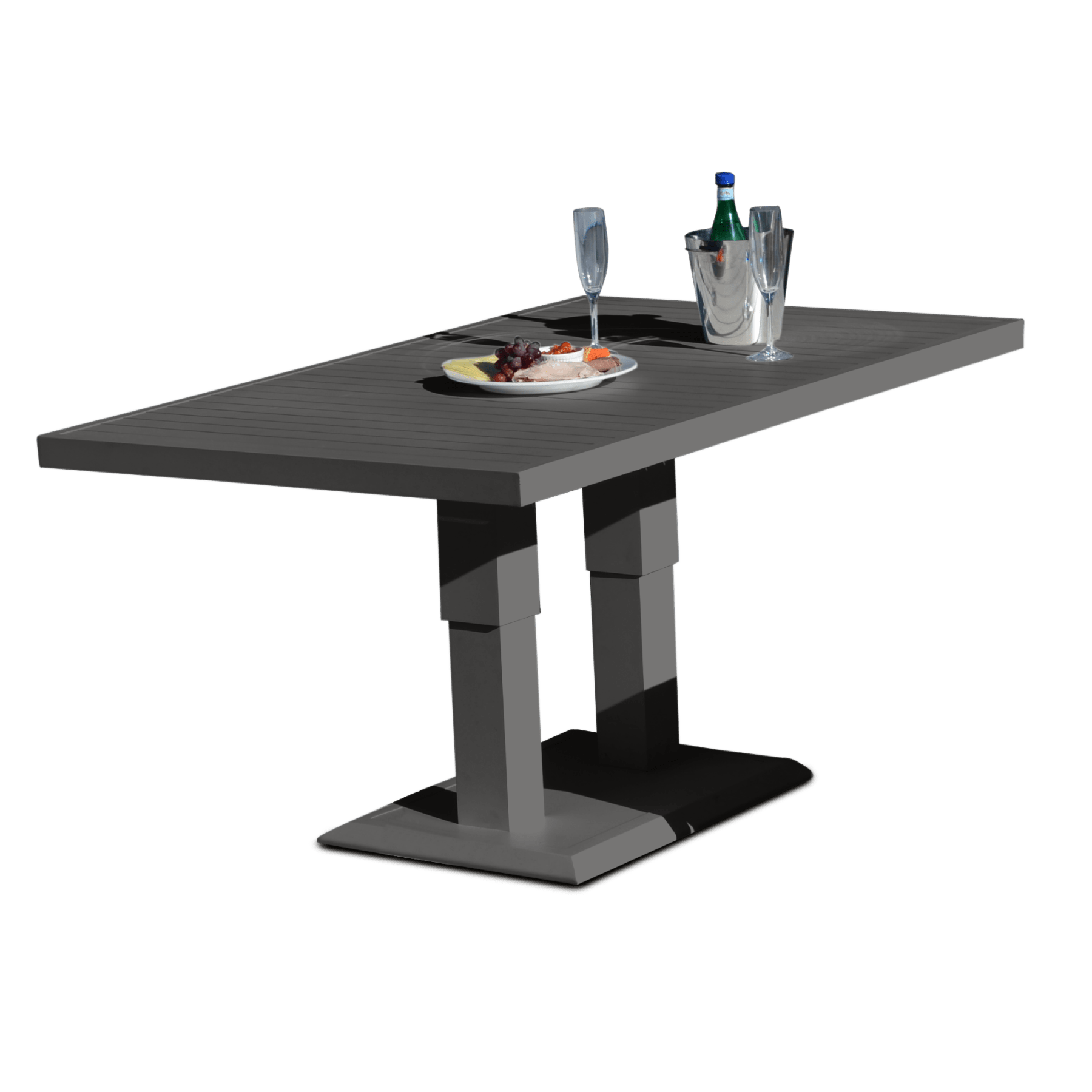 Lindfield Aluminium Easy Lift Table - adjustable coffee table to dining table - Lume Outdoor Living