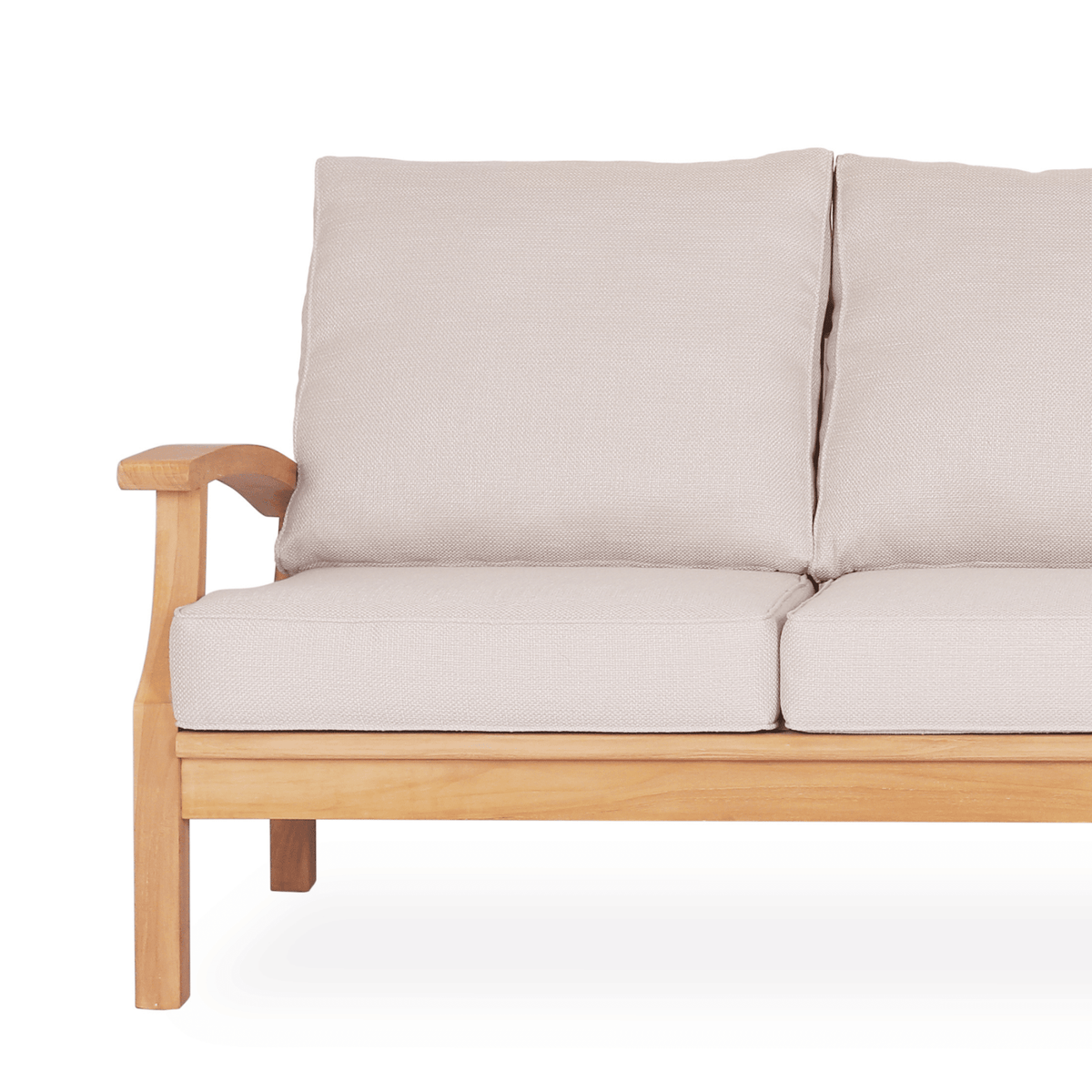 Lombok 2-seater Lounge Chair - Teak/Wheat - Lume Outdoor Living