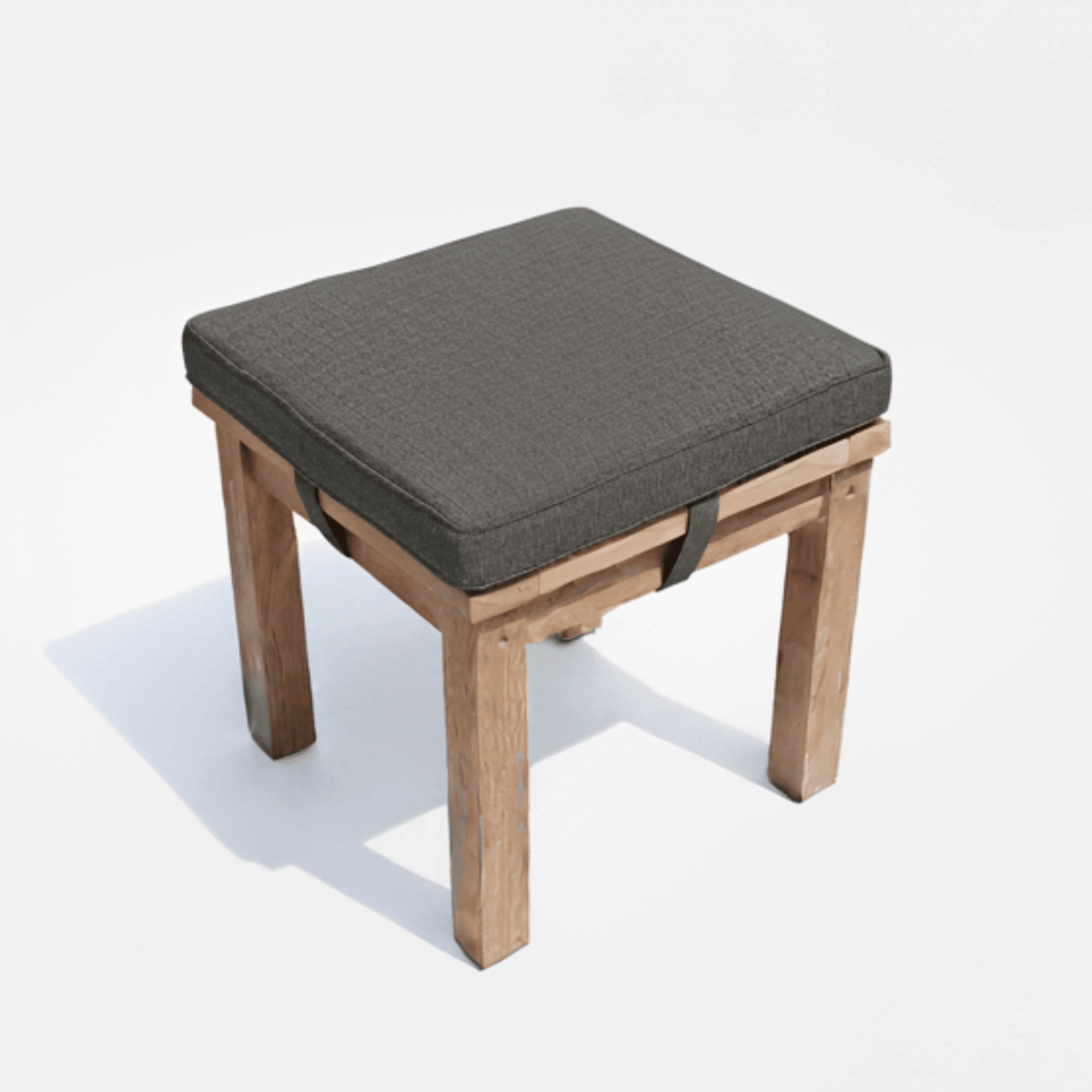 Lombok 45cm Ottoman - Teak/Dove - Lume Outdoor Living