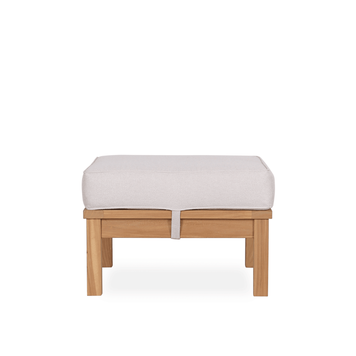 Lombok 65cm Ottoman - Teak/Wheat - Lume Outdoor Living