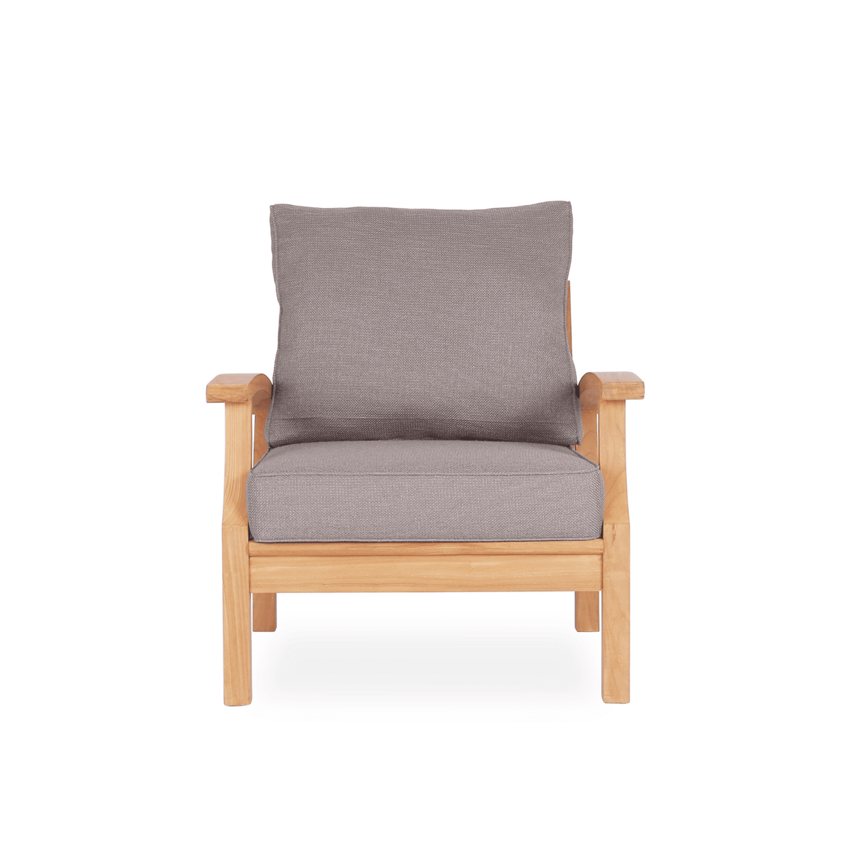 Lombok Single Lounge Chair - Teak/Dove - Lume Outdoor Living