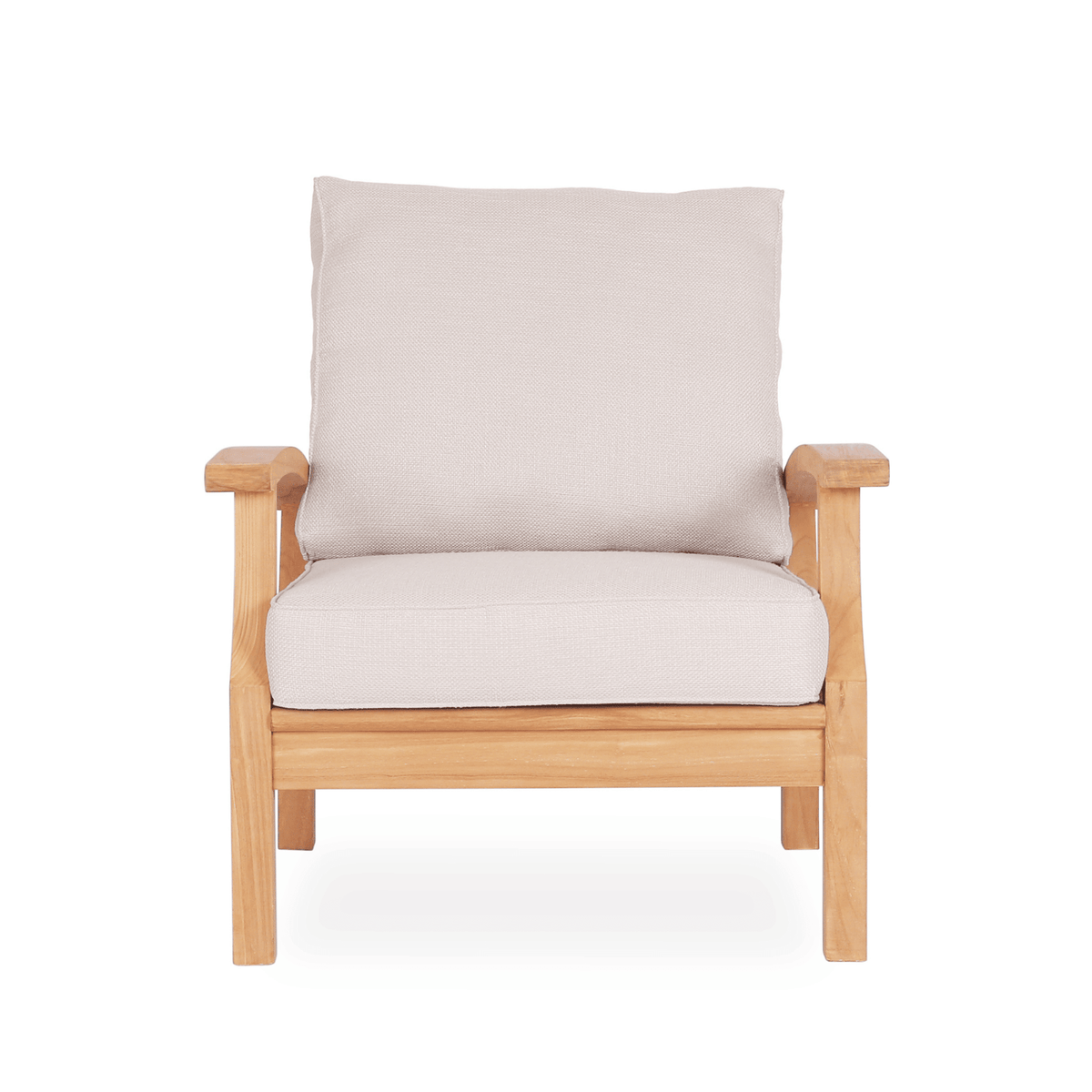 Lombok Single Lounge Chair - Teak/Wheat - Lume Outdoor Living