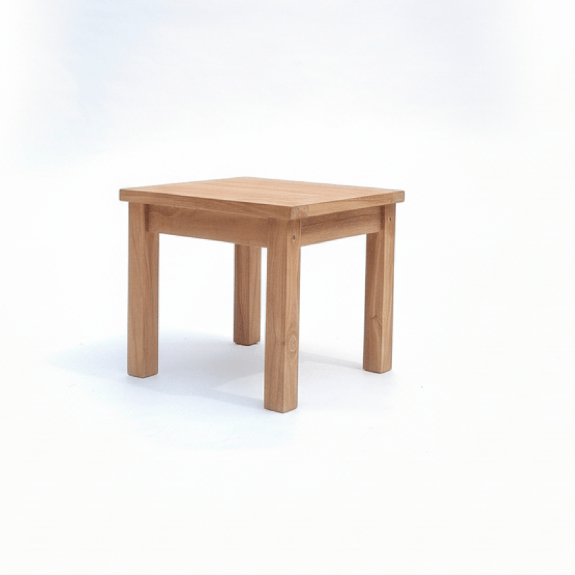 Lombok 45cm Teak Ottoman - Dove