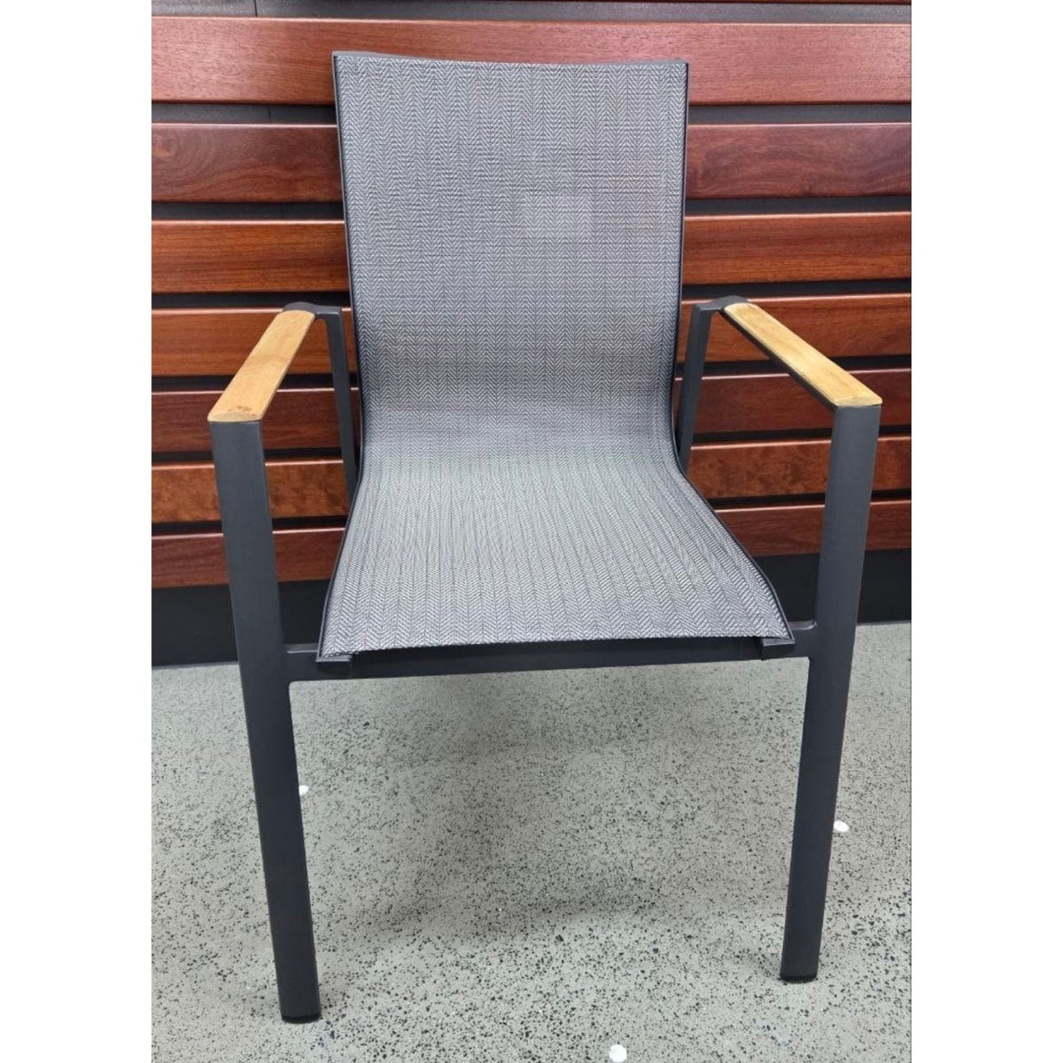 Luca Dining Chair - Charcoal/Charcoal Aztec - Lume Outdoor Living