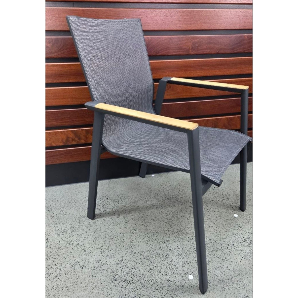 Luca Dining Chair - Charcoal/Charcoal Aztec - Lume Outdoor Living