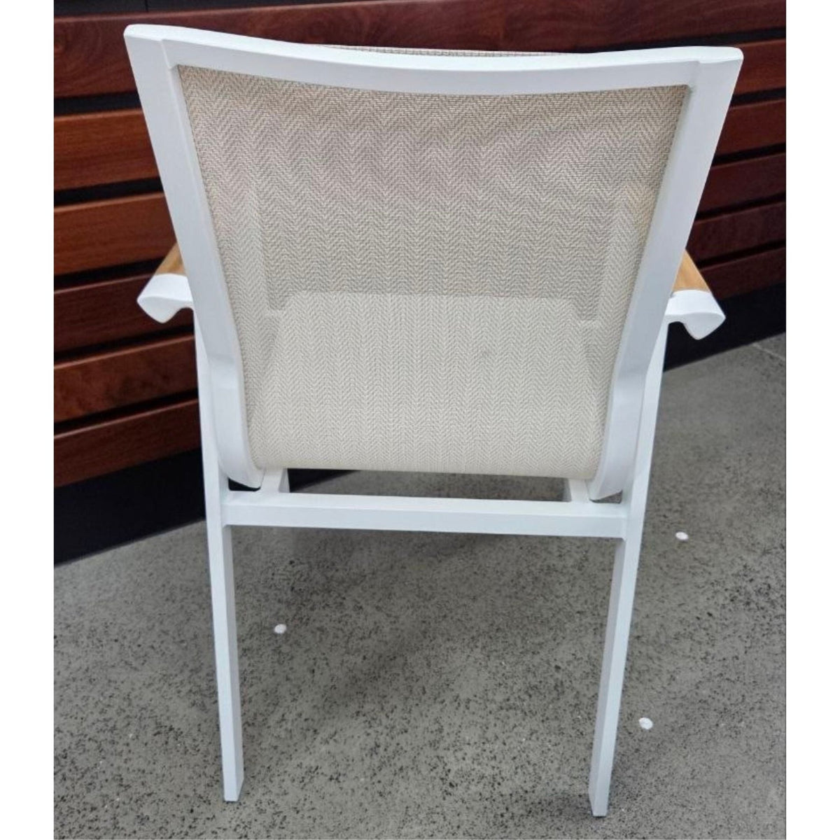 Luca Dining Chair - White/Wheat - Lume Outdoor Living